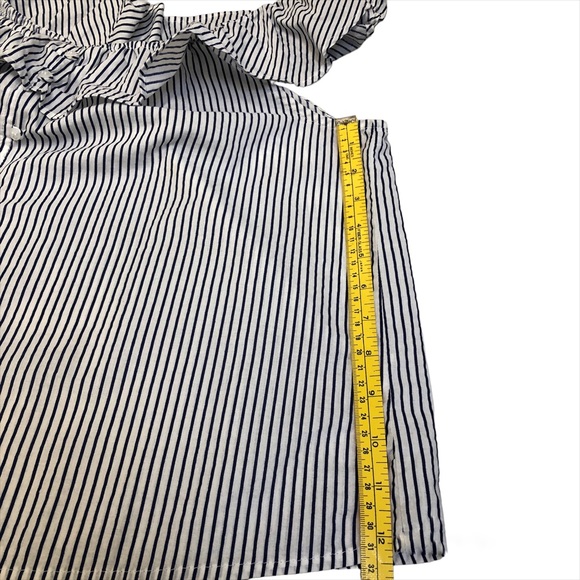 Live 4 Truth Off the Shoulder Sleeveless Ruffled Cropped Cotton Top, Sz L - Picture 7 of 9